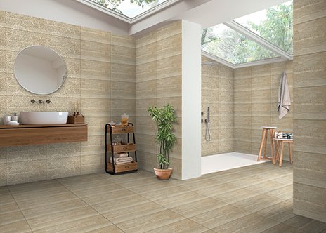 Modern Porcelain Tile Bathroom with Matte Finish Walls